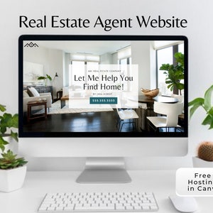 Makler-Website, Realtor Website-Vorlage, Real Objekt-Website-Vorlage Canva, Real Objekt Landing Page, Realtor Blei Magnet Canva