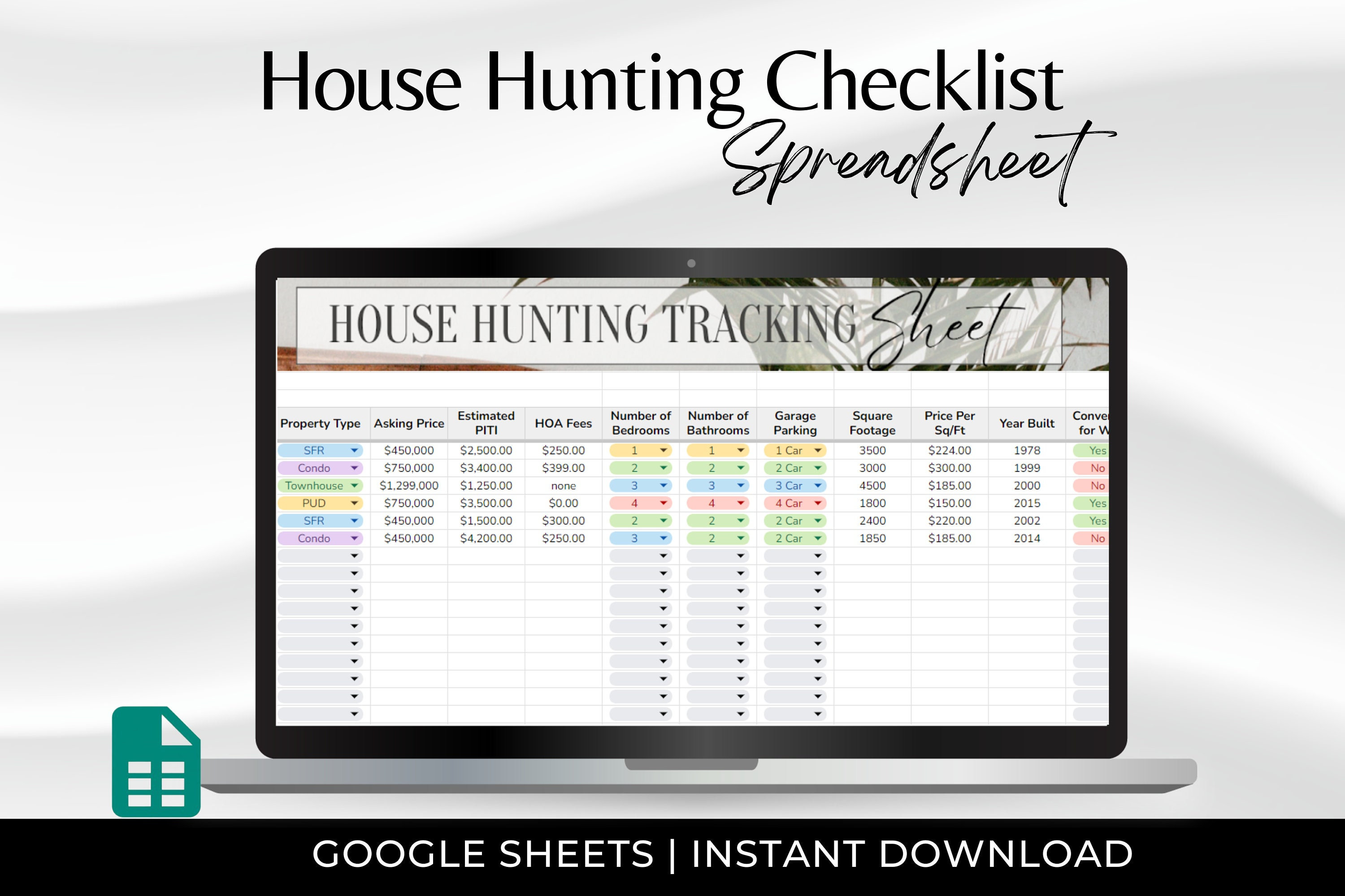 House Hunting Checklist: Home Buying Journal and Notes Log Planner to Organize & Record Your Search for Your Next or First House | Keep Track of Up