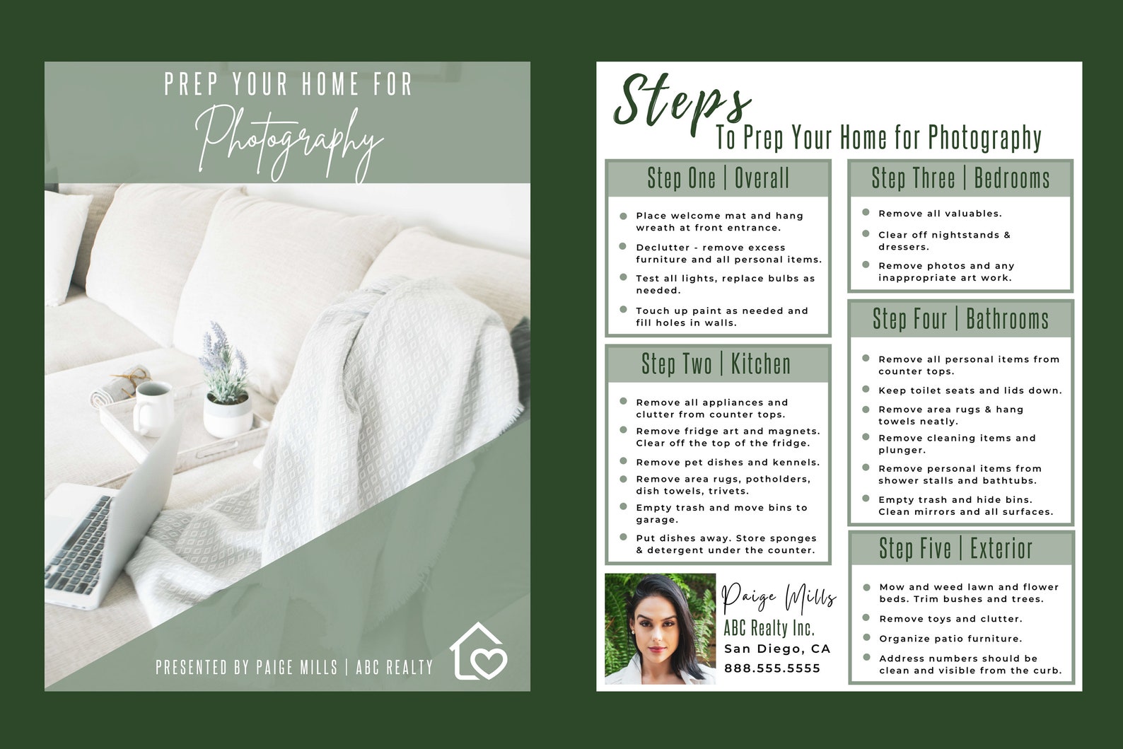 Real Estate Photo Shoot Prep Checklist Real Estate Marketing Etsy