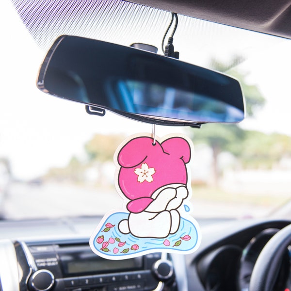 Sakura "Melody" luchtverfrisser / leuke auto luchtverfrisser, auto cadeau, nieuwe auto cadeau, auto accessoire, achteruitkijkspiegel opknoping accessoire, auto decor