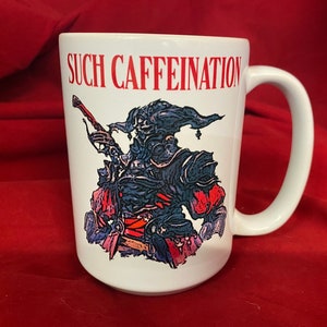 FFXIV Coffee Mug Gaius "Such Caffeination", FF14 Mug Gaius Meme Coffee Cup, Such Devastation Gaius Quote Funny Mug, Game Memes, FF14 Gift