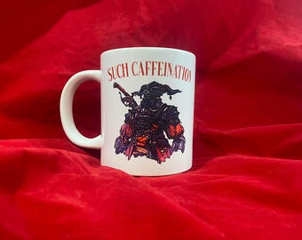 FFXIV BIG 20oz Coffee Mug Gaius "Such Caffeination", Final Fantasy 14 Gaius Coffee Cup, Such Devastation Gaius Mug Xiv Memes, Ff14 Gift