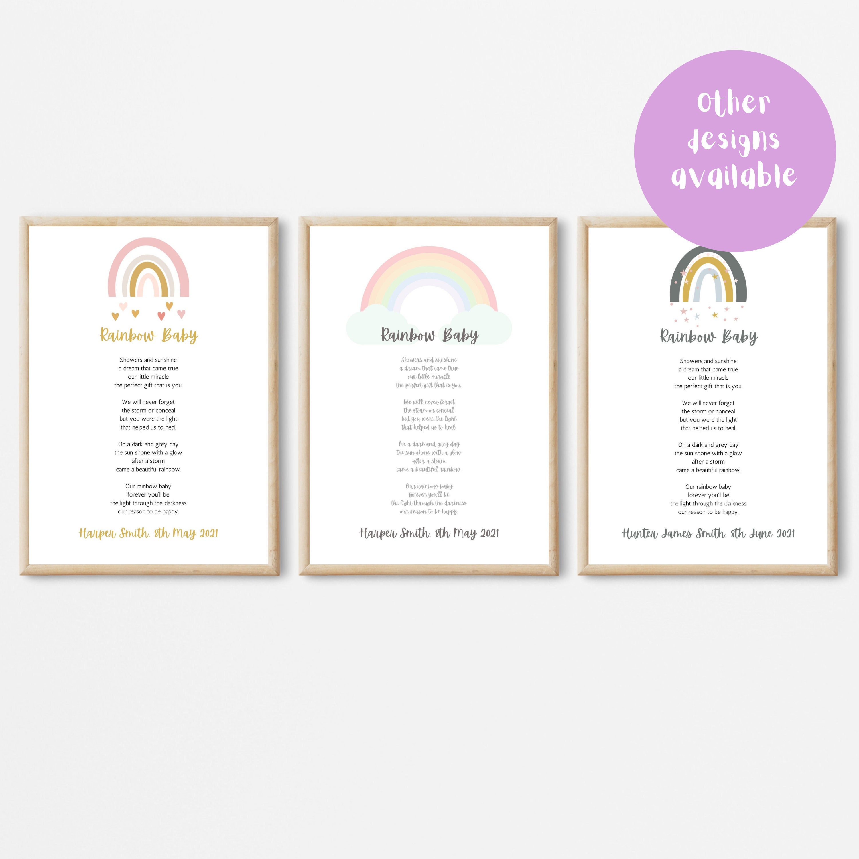 Rainbow Baby Print / Rainbow Baby Poem / Rainbow Baby Gift / Etsy UK
