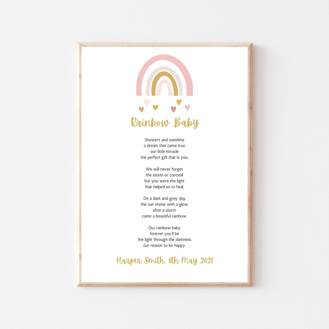Rainbow Baby Print / Rainbow Baby Poem / Rainbow Baby Gift / Etsy UK