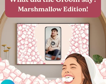 What Did the Groom Say-spel, Marshmallow-vrijgezellenfeestspellen (directe download)