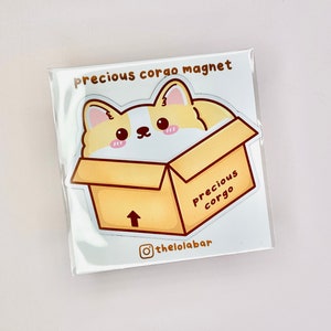 Precious Corgo 2.0 Die Cut Magnet Box Package Chonky Dog Parent Kawaii Cute Decal Laptop Car Refrigerator image 3