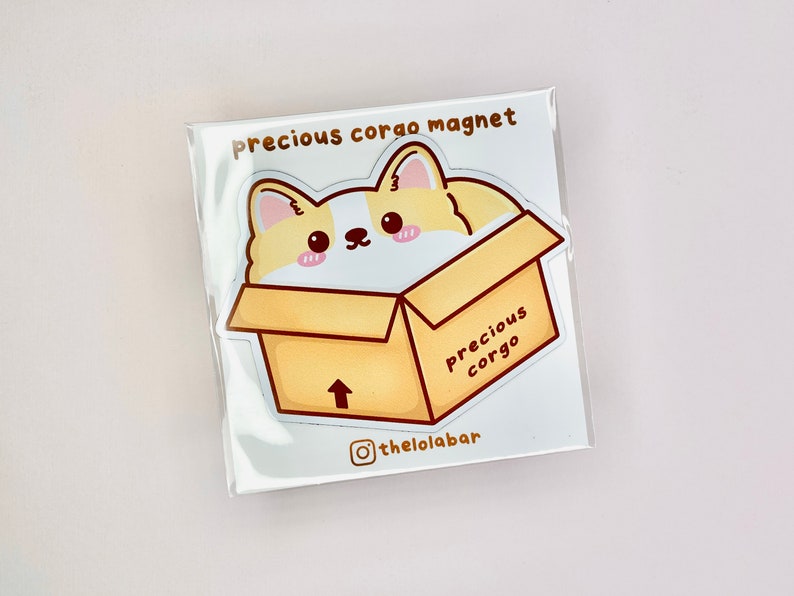 Precious Corgo 2.0 Die Cut Magnet Box Package Chonky Dog Parent Kawaii Cute Decal Laptop Car Refrigerator image 3