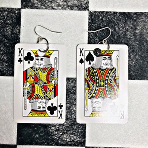 Orecchini di carte da gioco