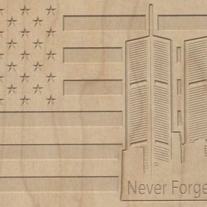 9/11 Never Forget Flag .svg .dxf