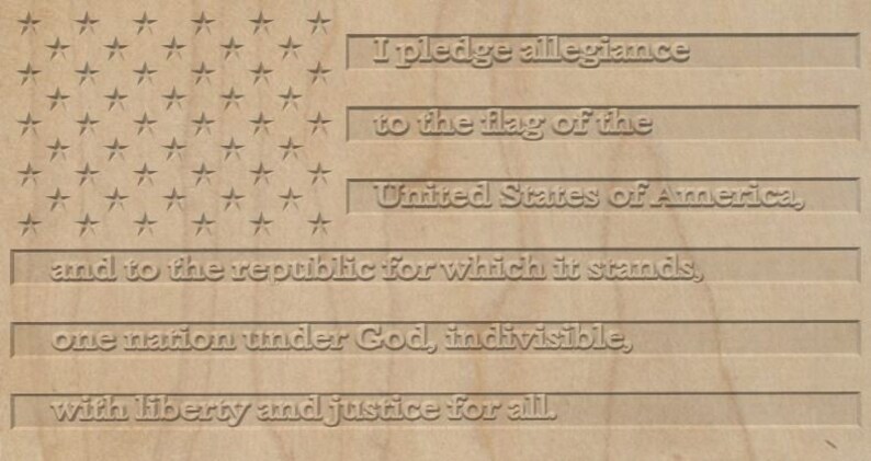 Download Pledge Of Allegiance Flag 1 .svg .dxf | Etsy