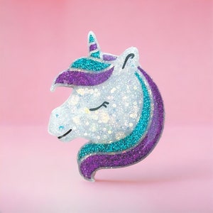 Broche de unicornio, cuidador de agujas, regalo de unicornio, broche de unicornio, regalo para ella, joyas de unicornio, regalos de unicornio, cuidador de agujas de unicornio imagen 2