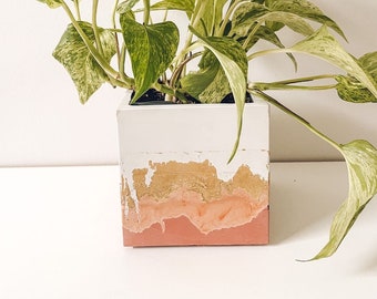 Malibu Square | Concrete Planter | Cement Planter | Minimalist Planter | Indoor Planter | Plant Pot | Handmade Planter | Boho Planter