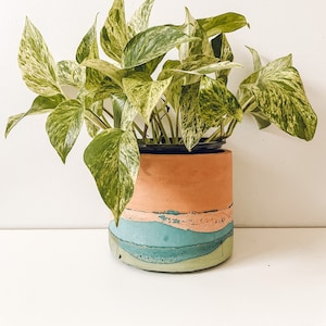 Tulum Planter Concrete Planter Cement Planter Minimalist Planter Indoor Planter Plant Pot Handmade Planter Boho Planter image 4