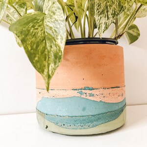 Tulum Planter Concrete Planter Cement Planter Minimalist Planter Indoor Planter Plant Pot Handmade Planter Boho Planter image 6