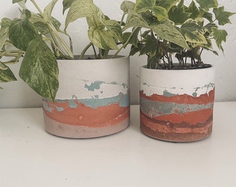 Denver Planter | Concrete Planter | Cement Planter | Minimalist Planter | Indoor Planter | Plant Pot | Handmade Planter | Boho Planter