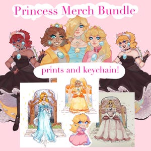 Princess merch bundle CLEARANCE prints, keychain