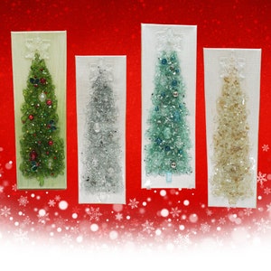 Crushed Glass Christmas Tree Art: Holiday Decor (4x12&quot;)