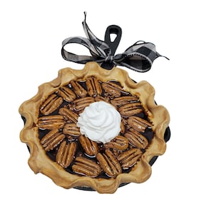 Fake Pecan Pie in Iron Skillet: Faux Food Photo Prop