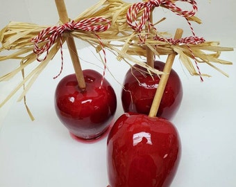 Fake Candy Apple, Faux Food Display, Fall Carnival Decor