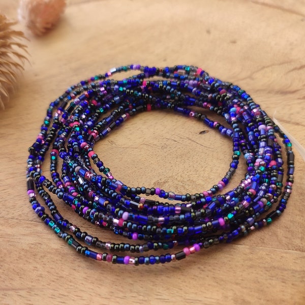 Navy Pink Necklace Etsy