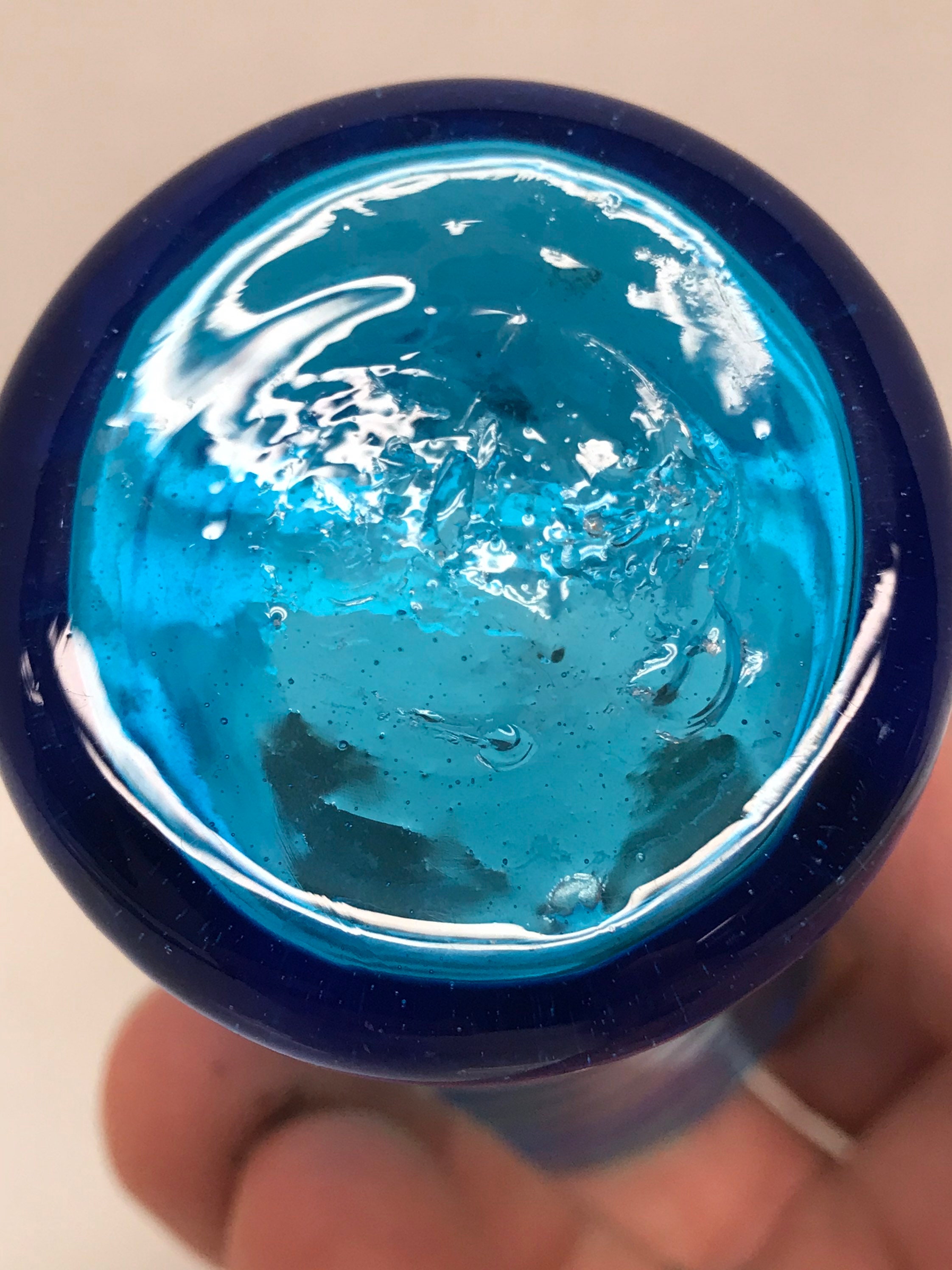 Vintage Light Blue glass bud vase Etsy