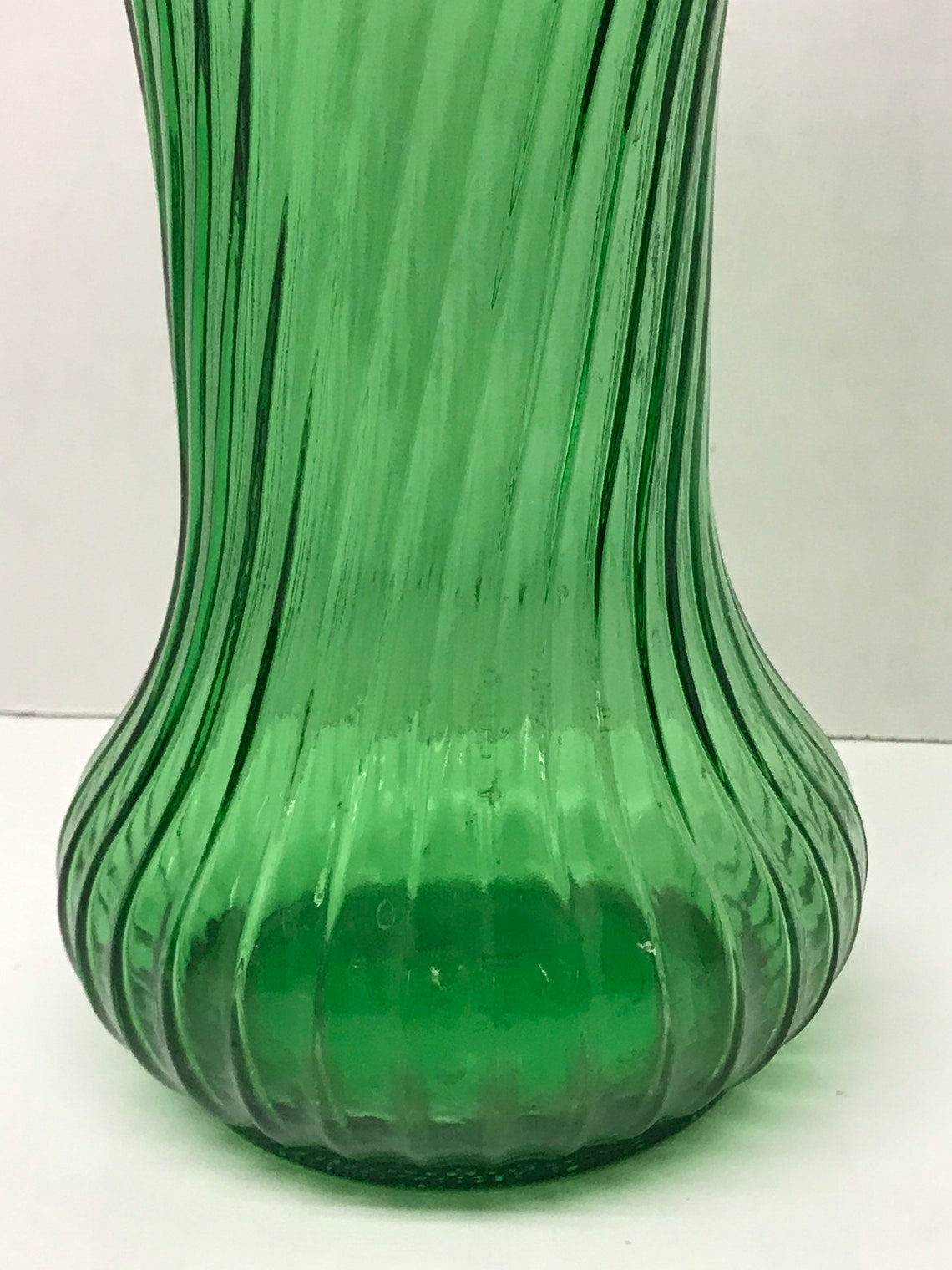 Vintage Green Glass Vase