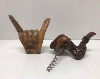 Wooden Decor and Corkscrew