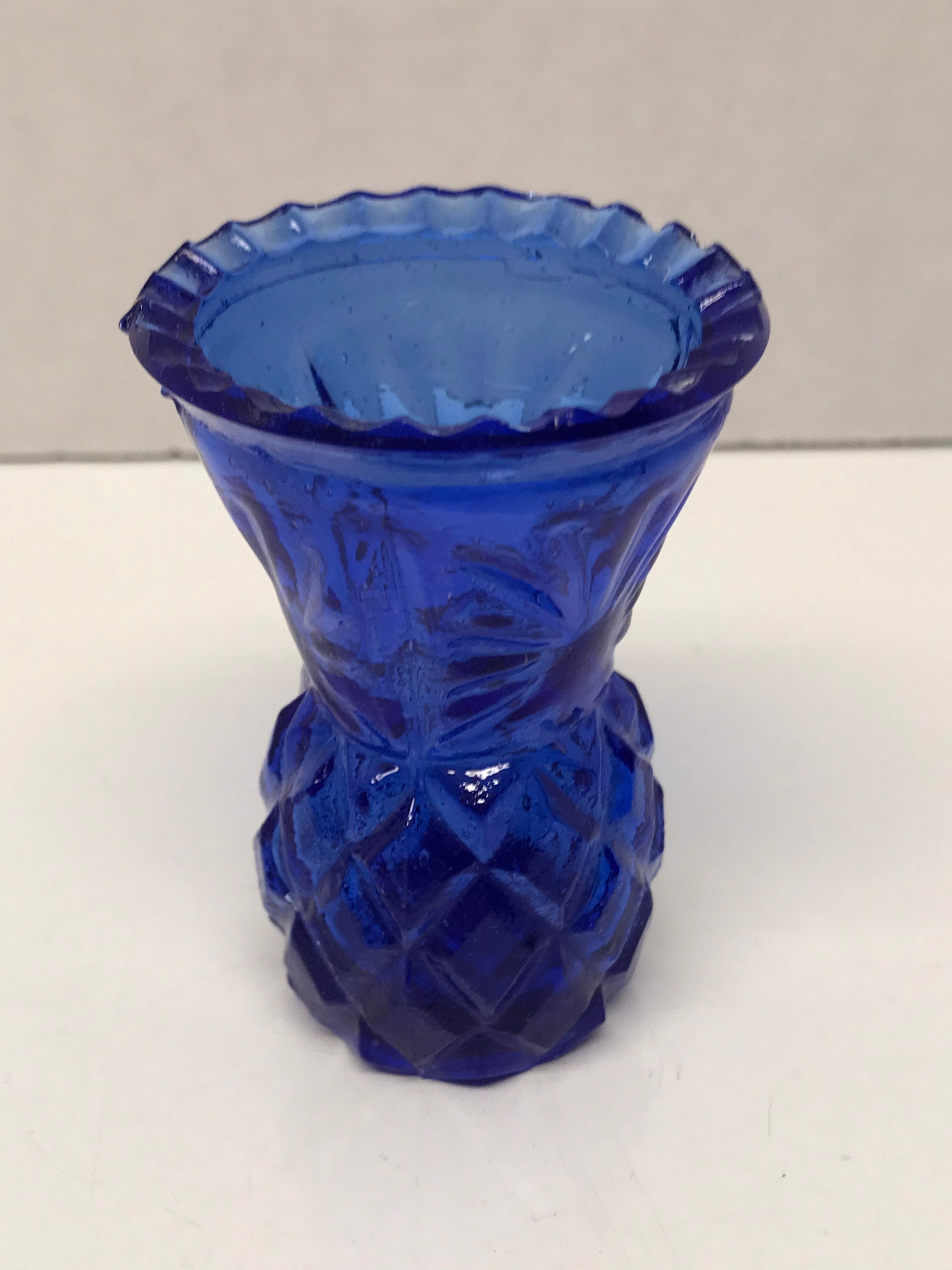 Vintage Cobalt Blue glass toothpick holder Etsy