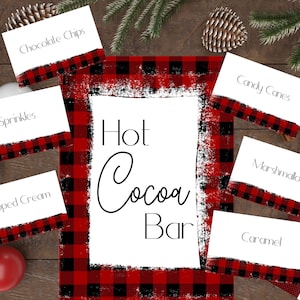 Hot Cocoa Bar Digital Download Kit, Hot Chocolate Station Digital Signs - various sizes, formats and tent cards included
