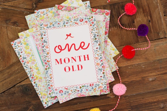 Liberty London Monthly Milestone Cards