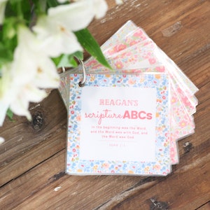 Cartões de Escritura ABC personalizados da Liberty London (arquivo digital para impressão)