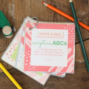 Cartões de Escritura ABC personalizados com pincelada (arquivo digital)