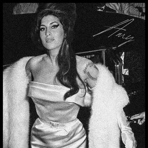 Amy Winehouse B&W Poster Print