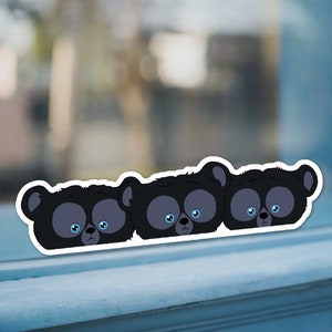 Brave Bears Peeker Car Decal / Peekaboo Window Bumper Vinyl Disney Bagages Laptop Jumbo Waterbottle Vinyl Sticker Merida Car Sticker