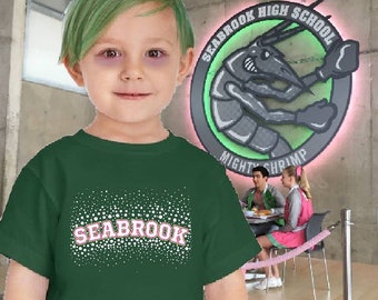 Toddler Zombies Cheer T-Shirt, Seabrook Mighty Shrimp Uniform