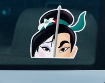 Mulan Peeker bildekal, Disney prinsess vinylklistermärke