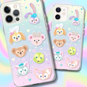 Duffy and Friends Inspired iPhone Case \ Teddy Bear Disney Inspired Phone Case\ ShellieMay Gelatoni CookieAnn LinaBell Olu Mel Pastel Case