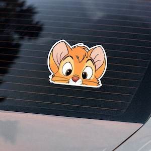 Kitty Cat Peeker Car Decal / Peekaboo Window Bumper Vinyl Luggage Helmet Guitar Laptop Jumbo Sticker Oliver Car Sticker Cat Company