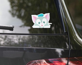 Gelatoni Cat Peeker Car Decal, Disney Inspired Vinyl Sticker