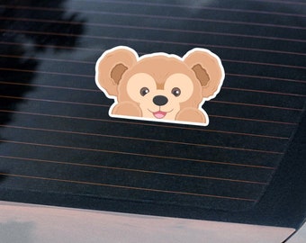 Duffy Bear Peeker Car Decal, Disney Peekaboo Sticker