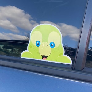 Olu Mel Peeker Car Decal / Peekaboo Window Bumper Vinyl Disney Luggage Helmet Guitar Laptop Jumbo Sticker Duffy Car Sticker Turtle