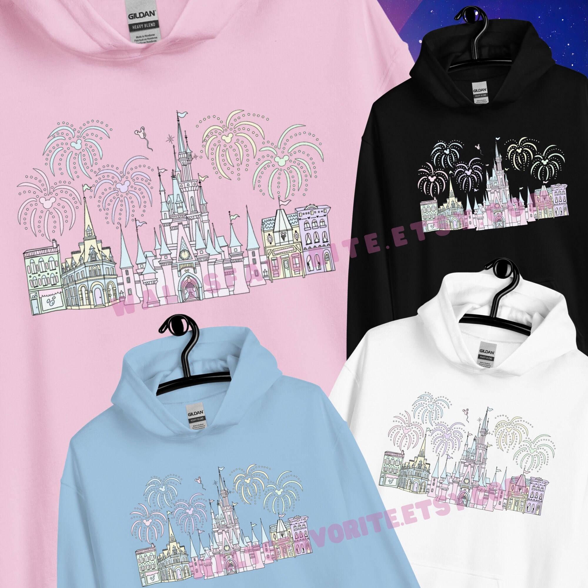 Disney castle hoodie sales