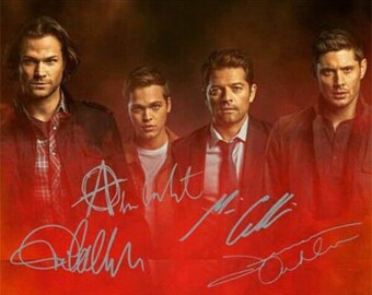 Supernatural Poster Photo Signed PP Jensen Ackles Jared Padalecki Misha Collins 12x8 Perfect Gift Supernatural Poster Photo Signed PP Jensen Ackles Jared Padalecki Misha Collins 12x8 Perfect Gift