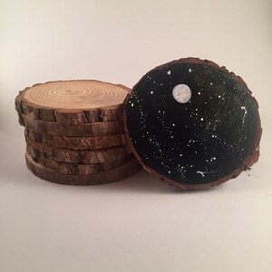 Night&#39;s Sky Wooden Coaster