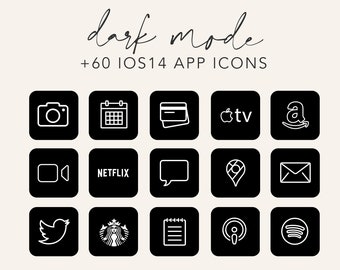 IOS18 App Icons iOS18 App Icons |  iPhone App Icons pack, iPhone Home Screen Icons, Black Aesthetic, ios18 App Icon Covers, App icons Pack