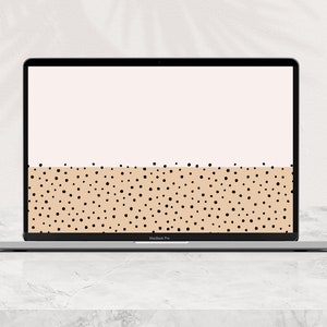 Leopard Minimalistic Desktop Wallpaper for Mac | Warm Neutral Desktop Wallpaper, Macbook Wallpaper, Macbook Background, Minimalist Wallpaper