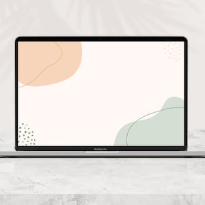 Boho Minimalistic Abstract Desktop Wallpaper for Mac | Lines Artwork Neutral Desktop Wallpaper, Macbook Wallpaper, Macbook Laptop Background