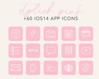 IOS15 App Icons iOS 14 iPhone App Pack | Pink App Pack , ios icons, iOS Homescreen Icons, App Icons Aesthetic, App Icon Cover, Aesthetic iOS