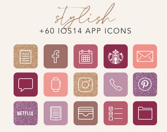 IOS15 App Icons iOS14 iPhone Stylish Aesthetic | App Pack, ios 14 icons, Home Screen Icons, App Icons, iOS14 Aesthetic, Autumn Aesthetic