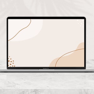 Boho Minimalistic Abstract Desktop Wallpaper for Mac | Lines Artwork Neutral Desktop Wallpaper, Macbook Wallpaper, Macbook Laptop Background